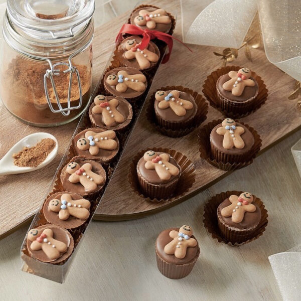 Gingerbread Chocolates Truffles in PVC Finger Boxes