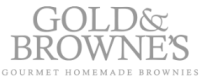 Gold & Brownes, gourmet homemade brownies logo